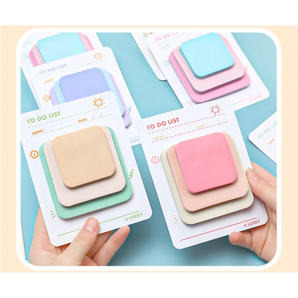 Multicolor Memo Pad 3 Size Adhesive Notepad Decal Scrapbooking DIY Diary Sticky Note Office School Supplies Kawaii Stationery