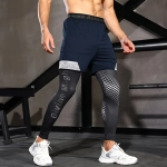 Men's Running Pants 2 in1 Double Layer Training Sweatpants Fitness Men's Jogging Pants Basketball Gym Running Pants Sportswear