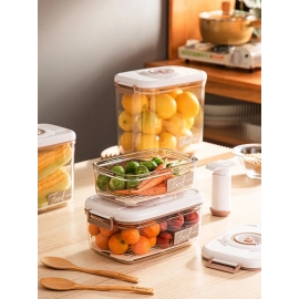 Vacuum Food Storage Box Fresh-Keeping Canister Sealed Storage Container Large Capacity Food Dispenser Kitchen Storage Box